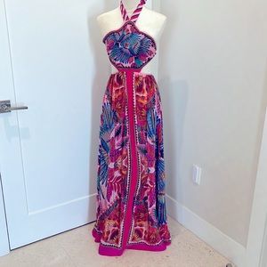 Farm Rio colorful long, boho summer dress.